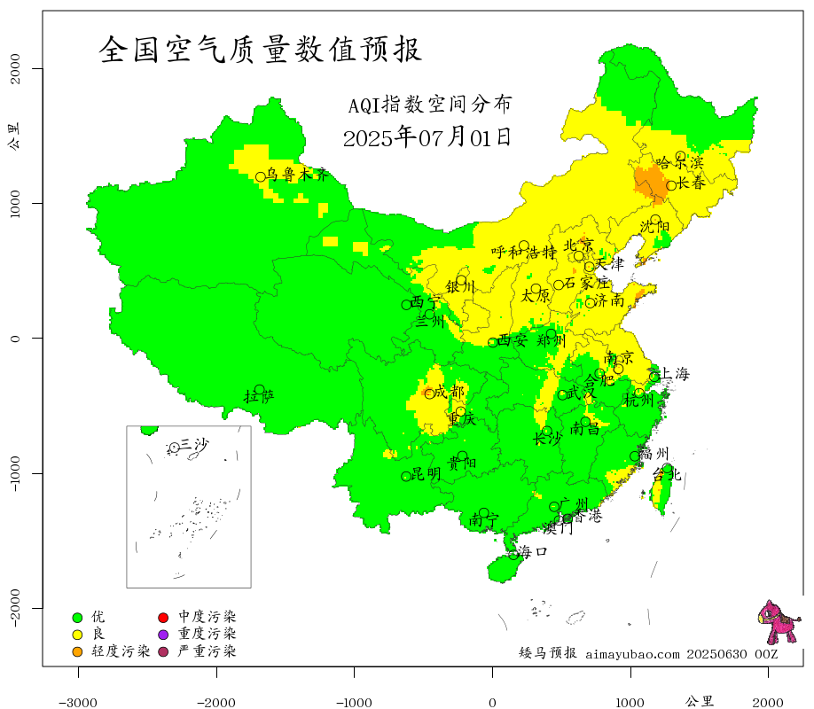 每日空气质量预报图