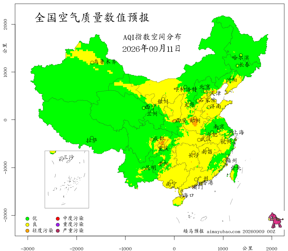 每日空气质量预报图