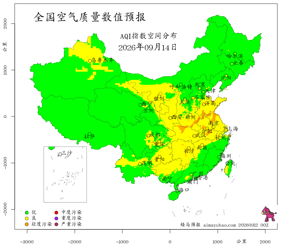 每日空气质量预报图